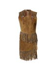 Vintage Suede Skirt Set