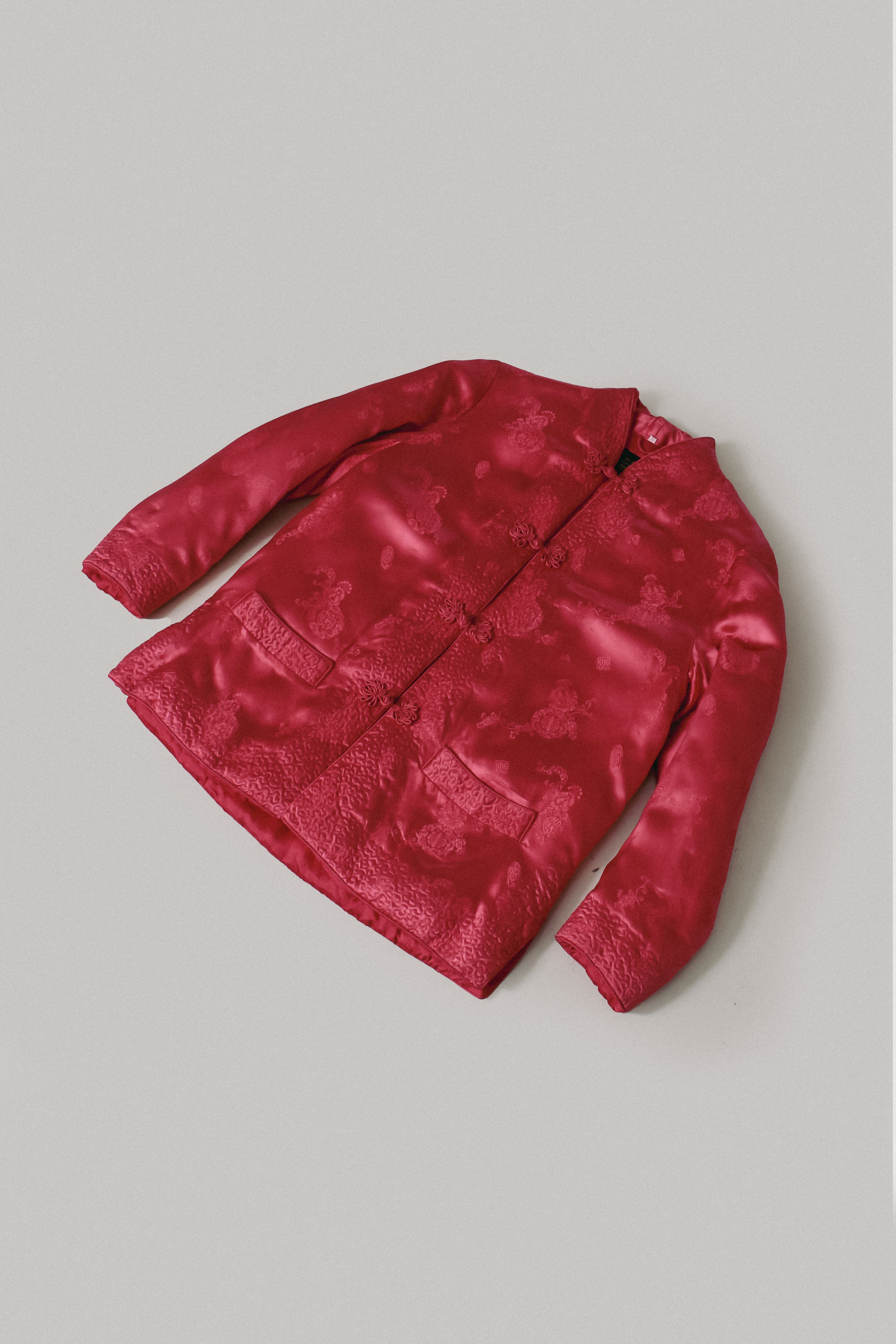 Vintage Peony Mandarin Jacket