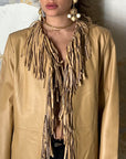 Vintage Fringed Leather Jacket