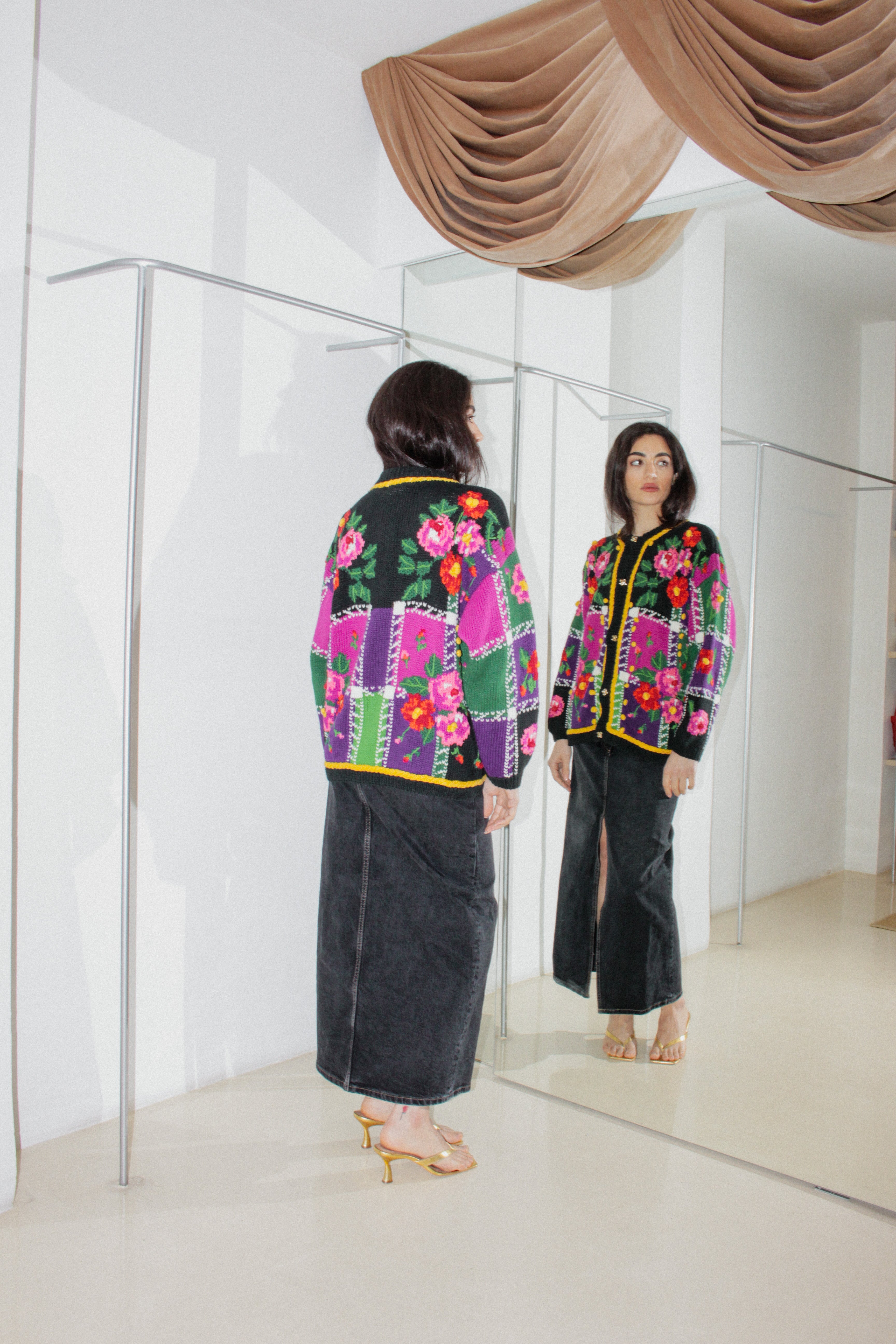Vintage Floral Cardigan