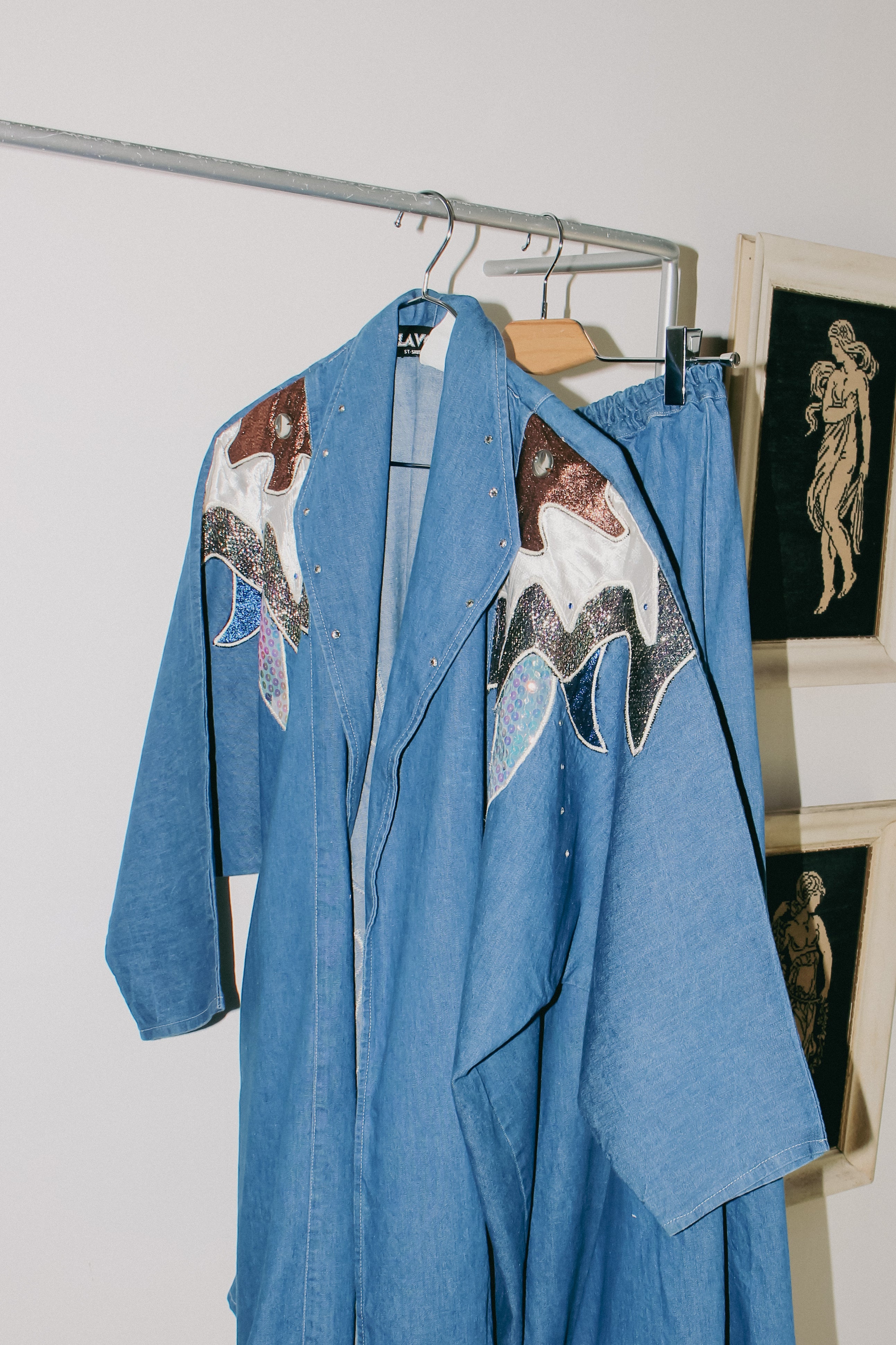 Vintage Denim Skirt-Set