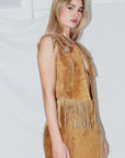Vintage Suede Skirt Set