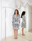 Vintage Zebra Black Trench coat