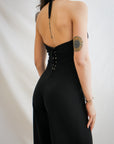 Vintage Backless Jumpsuit