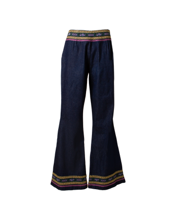 Vintage Embroidered Denim Pants