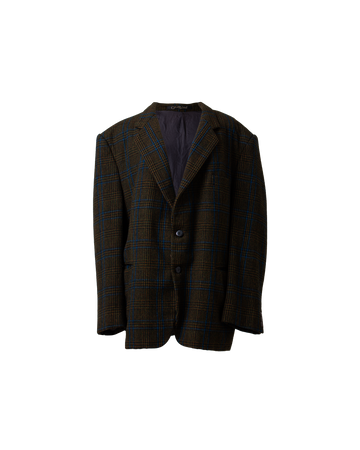 Vintage Checkered Blazer Jacket