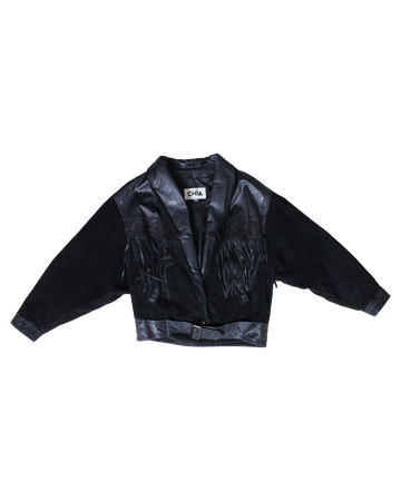 Vintage Fringed Leather Jacket