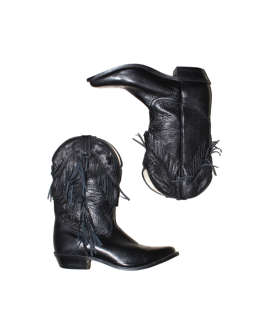 Vintage Silver Rebel Boots