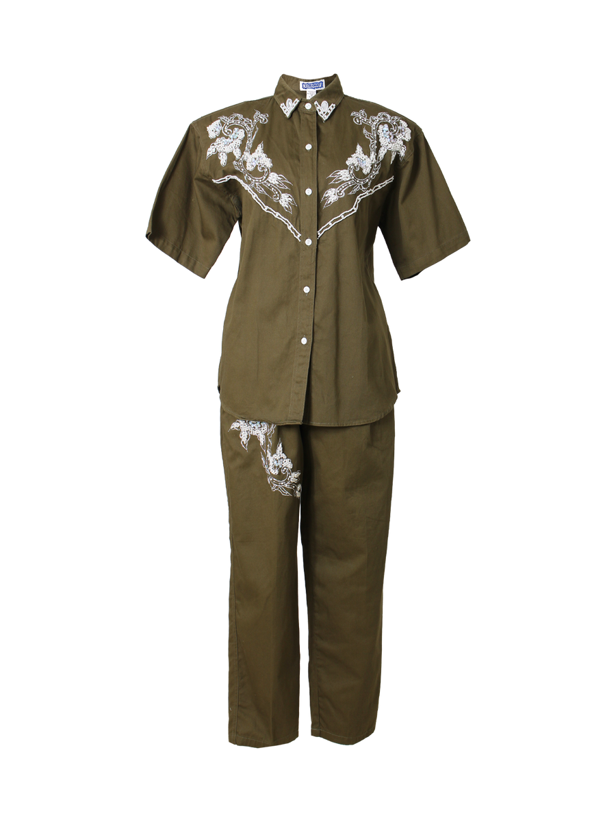 Vintage Beaded Pants Set