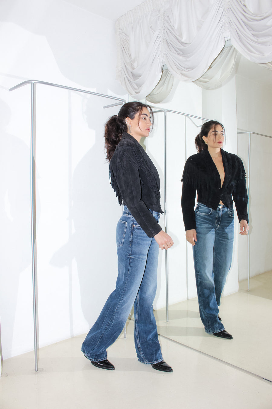 Vintage Suede Fringed Jacket