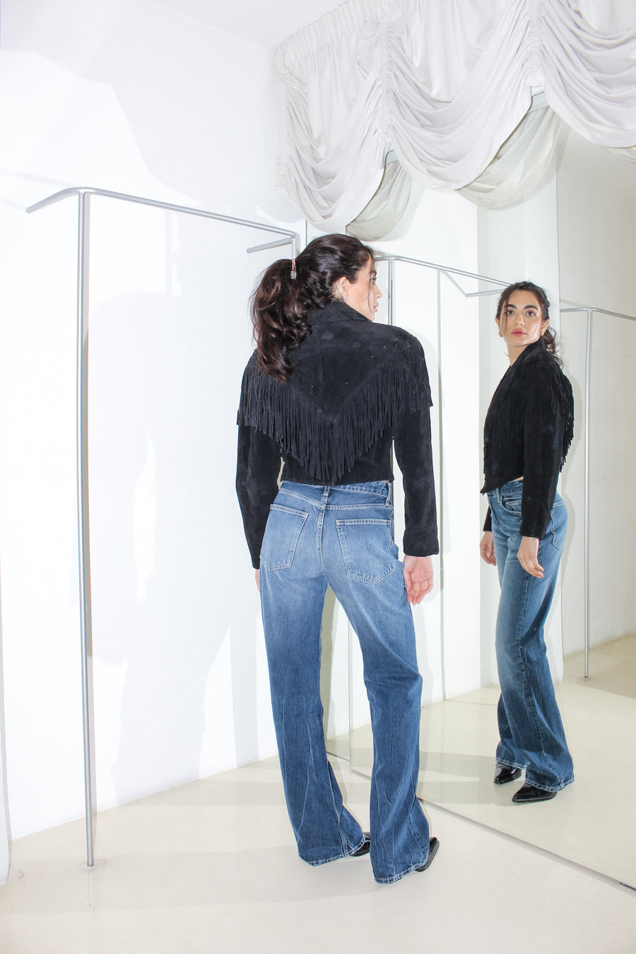 Vintage Suede Fringed Jacket