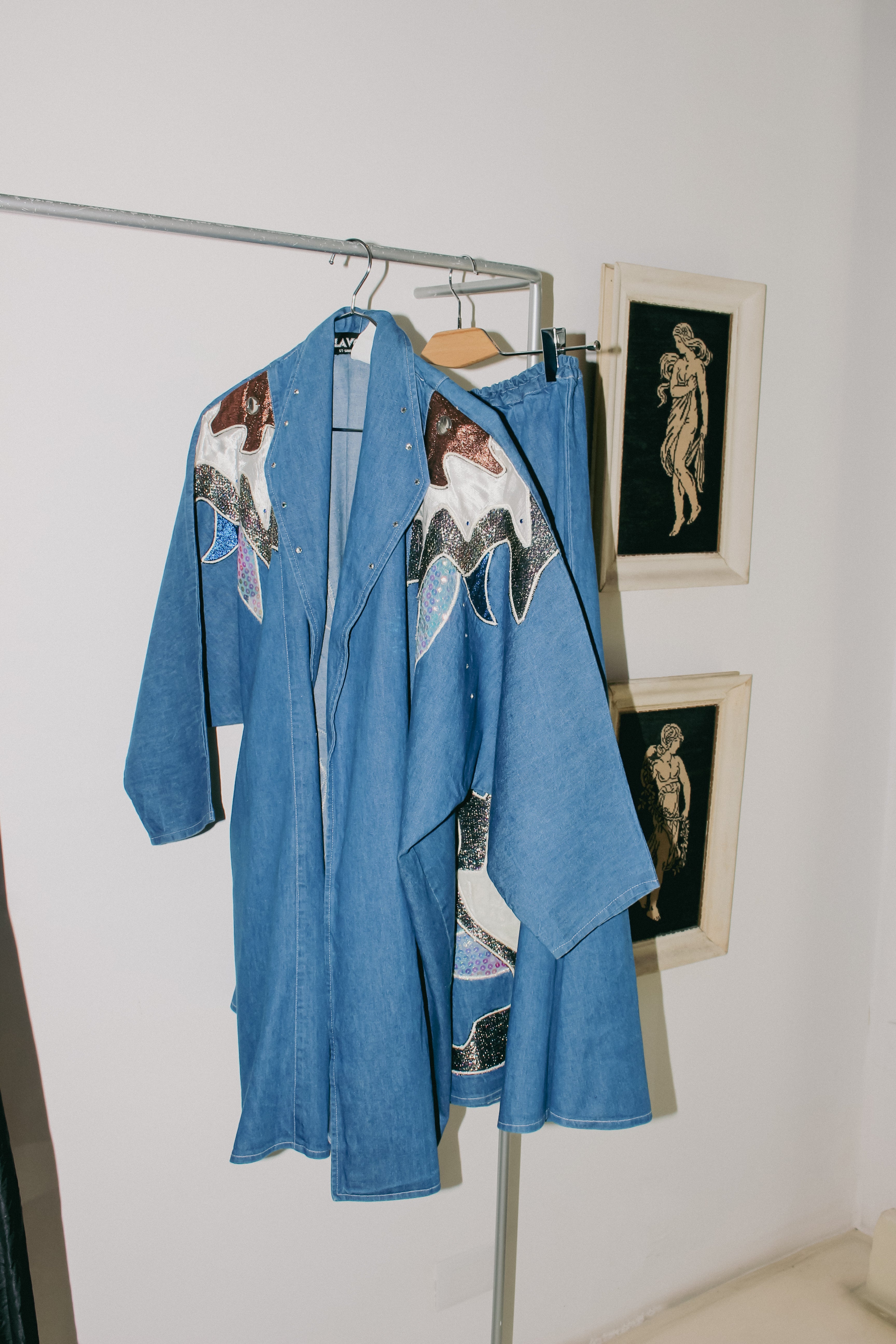 Vintage Denim Skirt-Set