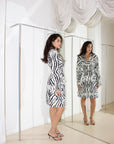Vintage Zebra Black Trench coat