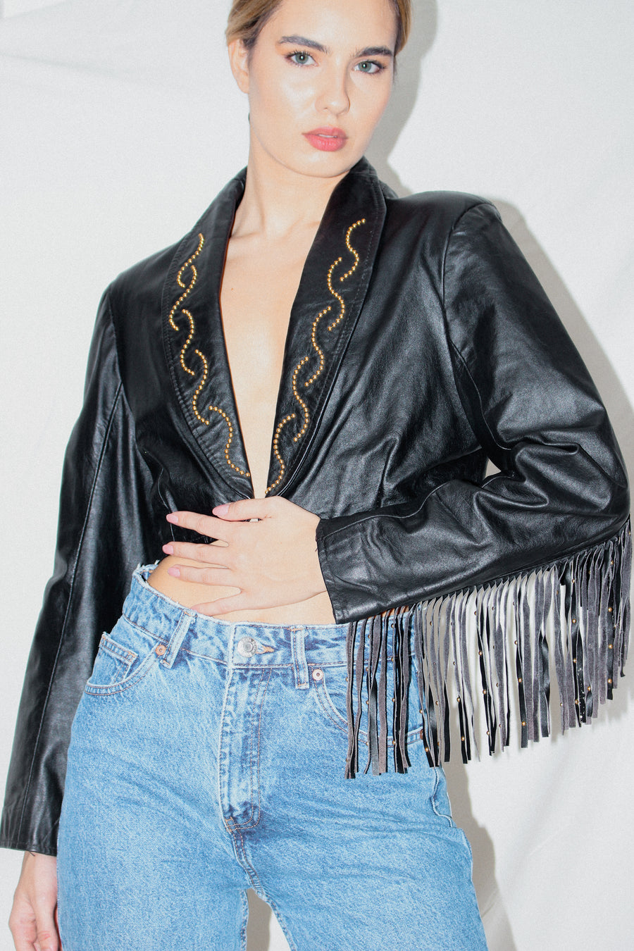 Vintage Western Leather Jacket