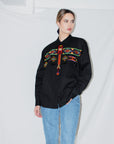 Vintage Aztec Beaded Shirt