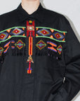 Vintage Aztec Beaded Shirt