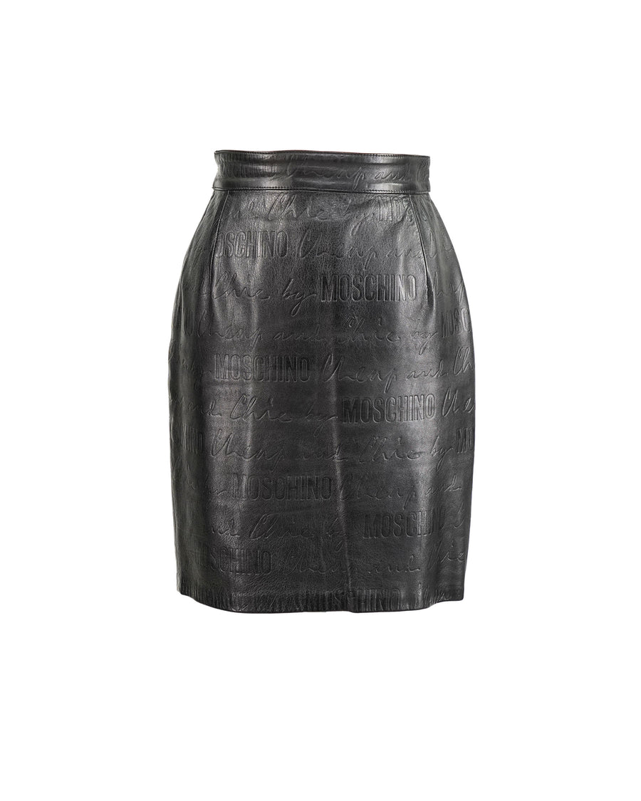 Vintage Moschino Leather Skirt