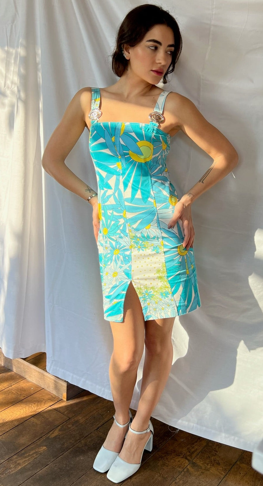 versace dress vintage Versus by Gianni 1990s Floral Print Ideal for a tropical vacation Gianni Versace - Evening dress