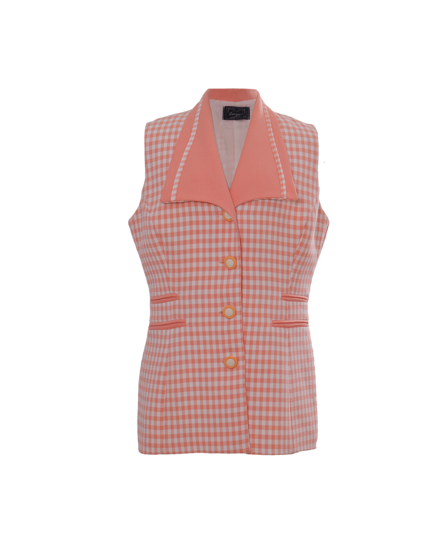 Vintage Checkered Vest